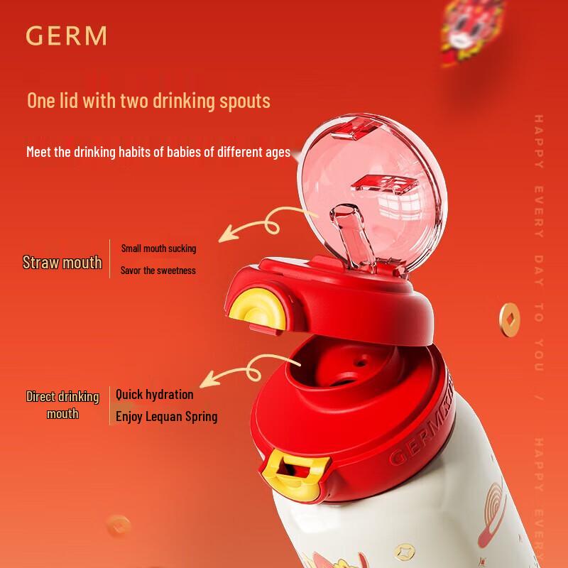 Germ Kids  New Year Dragon Insulated Water Bottle