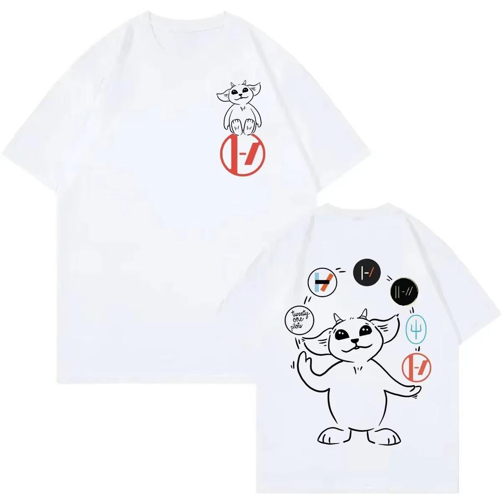 Twenty One Pilots T Shirts Fashion Rock Hip Hop Short Sleeve Men Women 's Clothing Streetwear Oversized Loose Tees