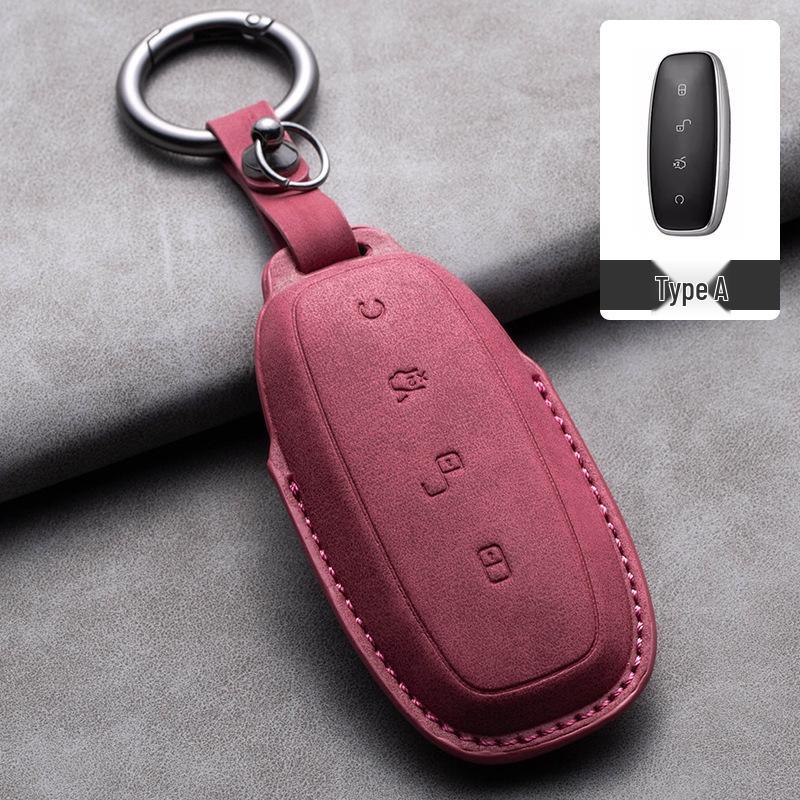 2022 Denza D9 Key Case: Woolen Leather Full Cover for Model N7 EV/DM-i PHEV