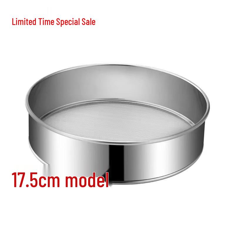 Tamis à farine manuel en acier inoxydable 304 - Tamis fin de 40 mesh pour usage domestique