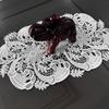 Pastoral Style Embroidery Crocheted Oval Tablecloth Table Mat Set Tea Set Fruit Tray Vase Non-slip Christmas Wedding Decoration