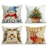 Retro Oil Painting Christmas Cushions Pillowcase Polyester Cushion Cover Throw Pillow Pillowcover Home Car Sofa Decor