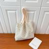 Large-capacity Shoulder Bag Women's 2026 New Style Small Fresh Floral All-matching Lace Mesh Artistic Handbag