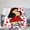 Mafaldas Blanket Coral Fleece Plush Summer Air Conditioning Multi-Function Warm Throw Blankets For Bedding Bedroom Bedspread