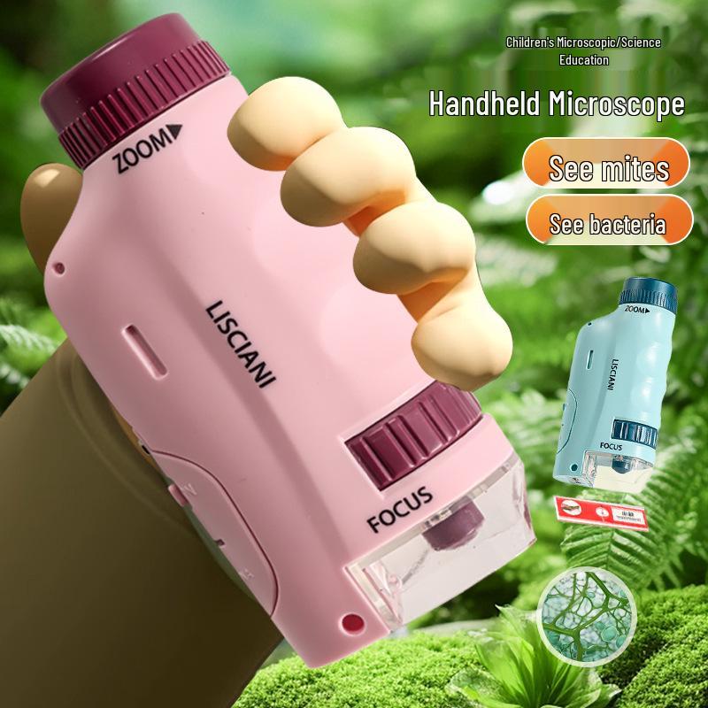 HD Portable Handheld Microscope Science Kit for Primary & Middle School Students