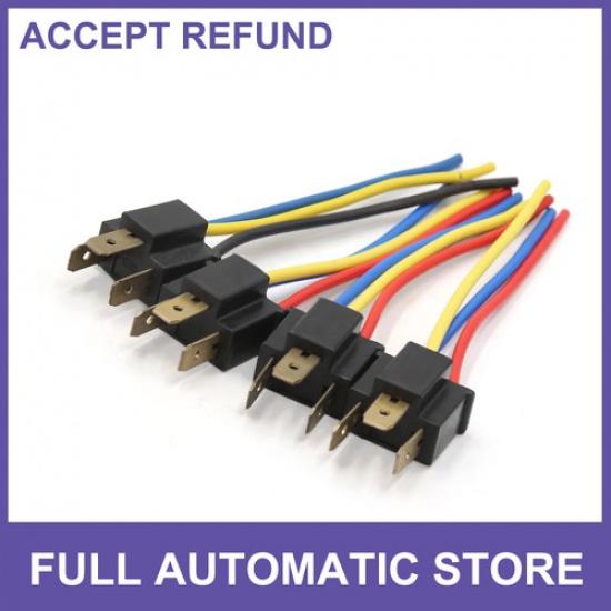 

4 Pcs H4 Foglight Lamp Bulb Car Male Wiring Harness Connector Socket Adapeter
