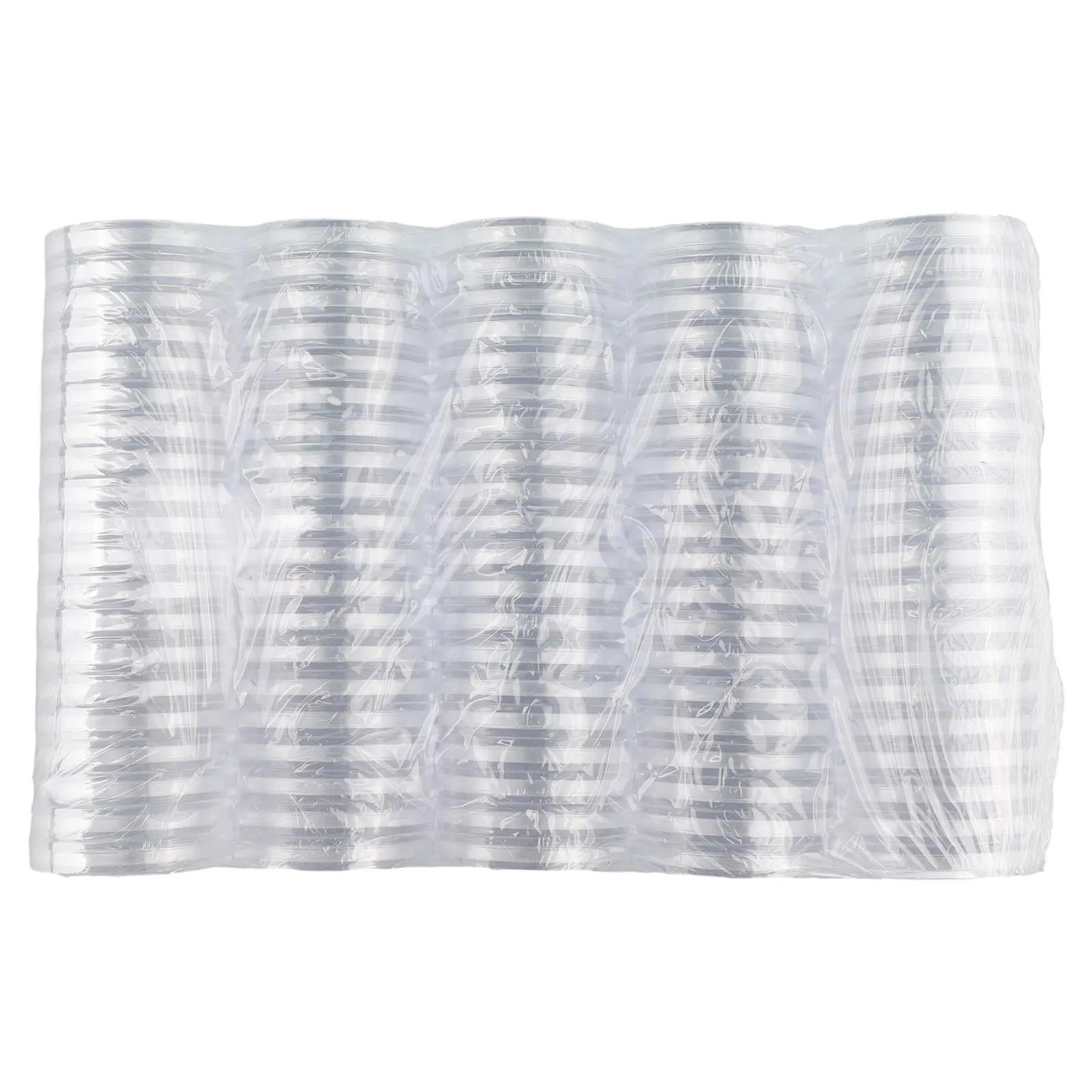 100Pcs 32mm Clear Round Plastic Coin Display Capsules Box Storage Coin Collection Holder Containers Home Supplies China Mainland