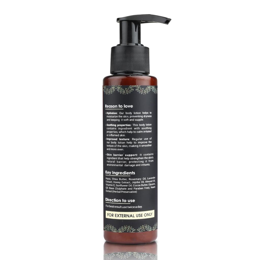 PURE NATURE BY SHIVANI 100% Organic & Herbal Body Lotion for Hydration Boost | Fast Absorbing and Non-sticky Lotion | Sun+Pollution Protection Da