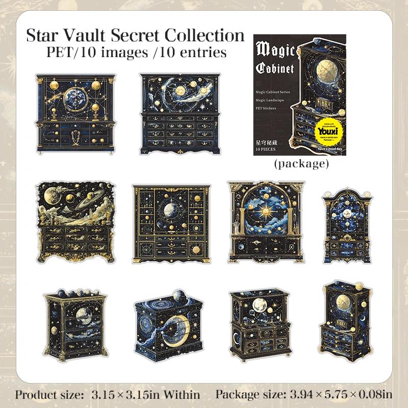 JIANWU Magic Cabinet Series Vintage Plant Landscape Material Collage PET Sticker Creative DIY Journal Scrapbook Stationery