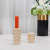 Pack of 2 Natural Stone Candle Holders Minimalist Design Taper Candlestick Holders for Living Room Decors and Event