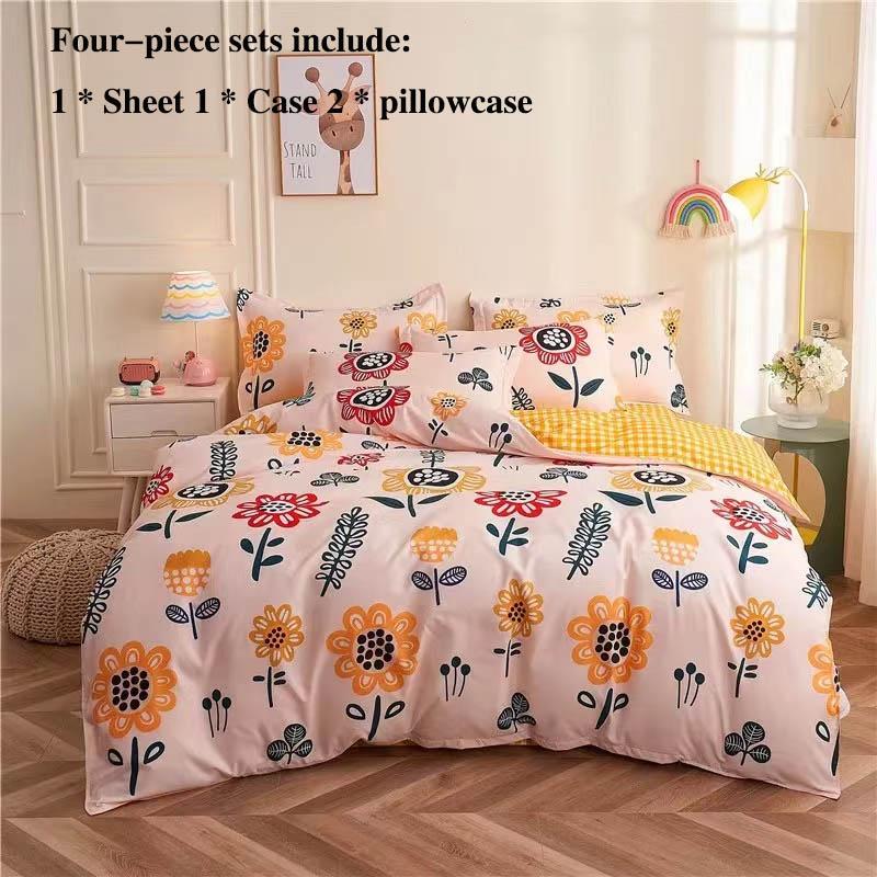 Lenzuola a quattro pezzi da letto erano infilate in un set di maniche 1,8 metri 2 metri letto stile Qingxianjie biancheria da letto per la casa