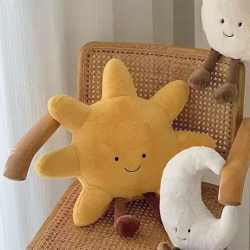 Ins New Sun and Moon Doll Cute Cushion Plush Toy Girls Sleeping Doll Soothing Throw Pillow