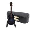 1/12 Wooden Electric Guitar Model with Stand for Action Figures Decor