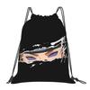 Custom N-Narutoes Akatsukis Drawstring Bag Women Men Lightweight Logo Sports Gym Storage Backpack