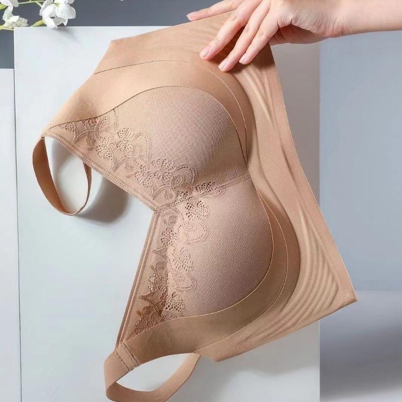Women Plus Size Full Cup Thin Seamless Bra Reduce Bust Size Adjusting Underwear