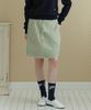 TTUDEMENT Gingham Check Midi Skirt_Olive