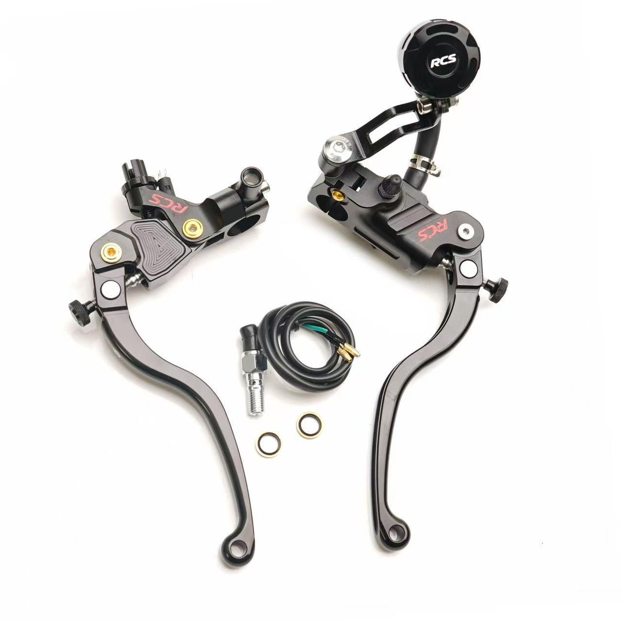 

19rcs perch line clutch brake master cylinder lever 22mm universal 19mm piston for racing street bike honda yamaha kawasaki black one pair