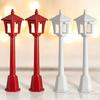 Mini Street Lamp Model, 10Pcs Red Miniature Lantern For Dollhouse, Fairy Garden, Christmas Diorama & Diy Crafts, Realistic Small