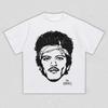 Bruno Mars "The Romantic" Sketch Minimalist Casual Streetwear Pop Rock Concert Fan Merch T-Shirt