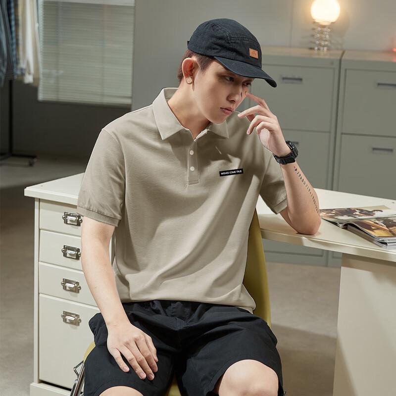 

TonLion Men s Left Chest Logo Short Sleeve Polo M
