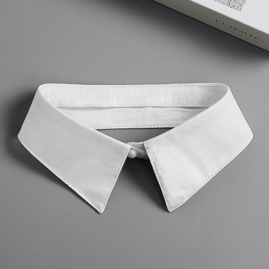 Botón de perla de imitación Color sólido cuello falso fino camisa desmontable cuello falso accesorios de disfraz