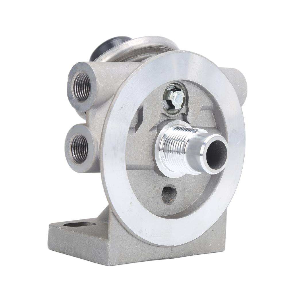 Oil Filter Base Hand Priming Pump Fuel Filter Mounting Base M16X1.5MM 1‑14" Spin On Mount