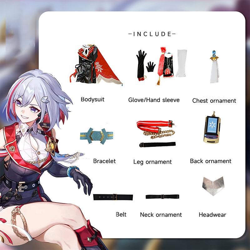 

Костюм для косплея Honkaistar Rail Topaz Numby, Униформа игрового персонажа для ролевых игр 3XL