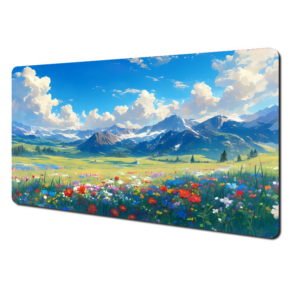 Seaside landscape anime mouse pad watercolor painting desk mat pc accessories gaming mats expansion pads suitable for work