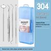 Dental Oral Care Tool Set: Stainless Steel Mouth Mirror, Probe, Tartar Remover, Toothpick
