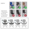 Jacquard Computer Chair Cover Split Rotation Office Seat Covers Home Decor Stretch Solid Color Segmental Stool Slipcover 1Set