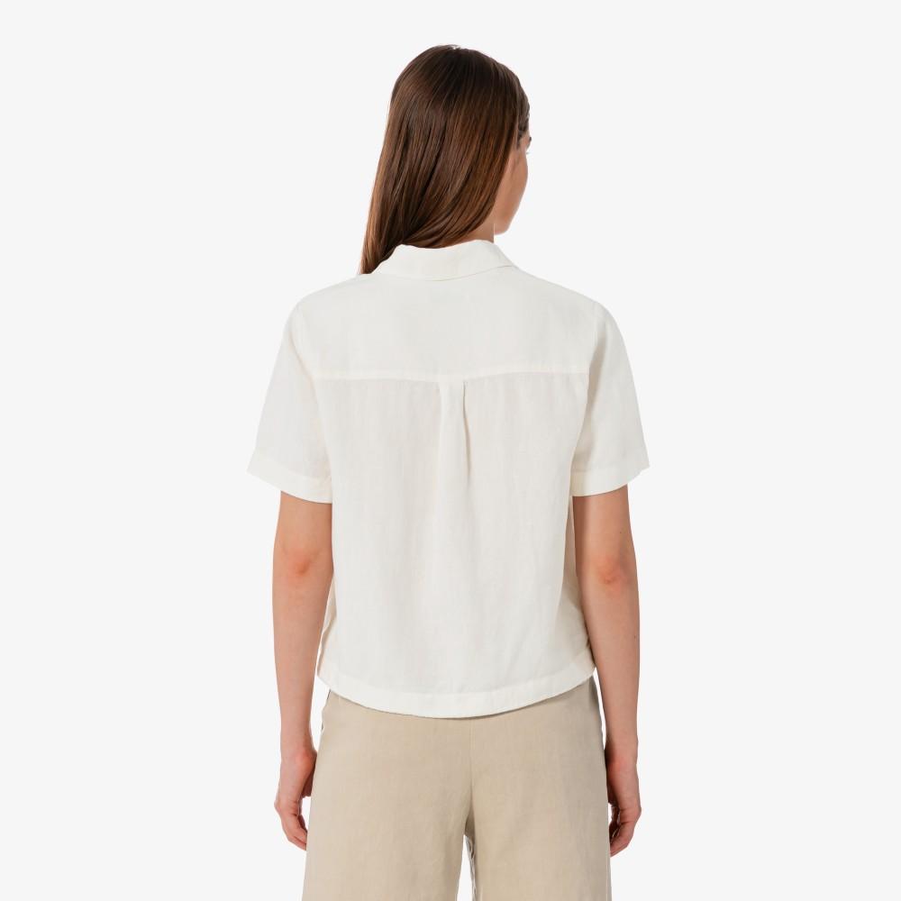 Lacoste Women's Linen Openwork Short Sleeve Shirt CF197E-56G70V