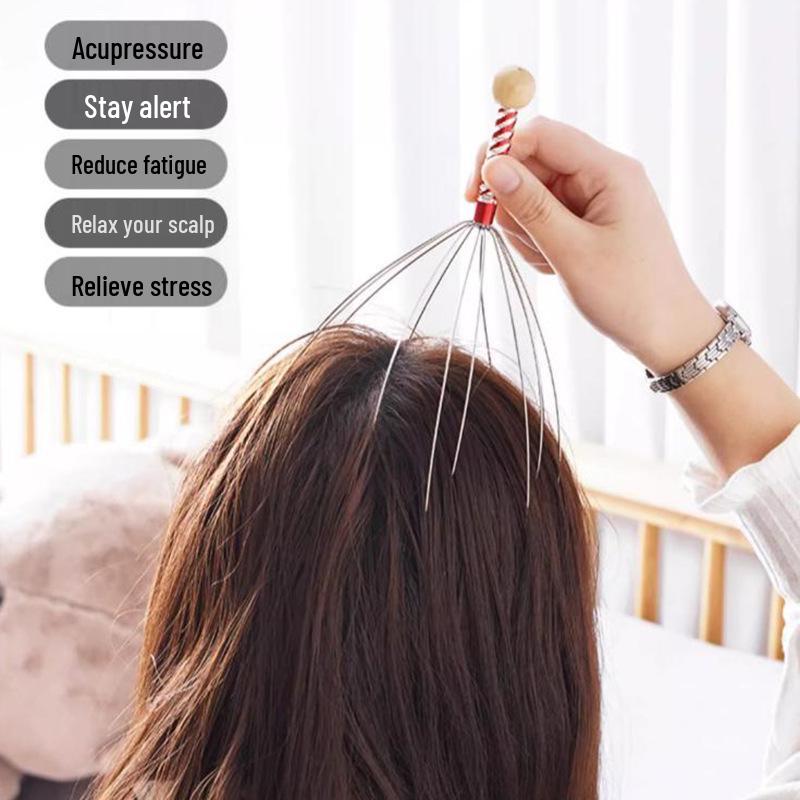 Octopus Scalp and Head Massager with Five Claw Design