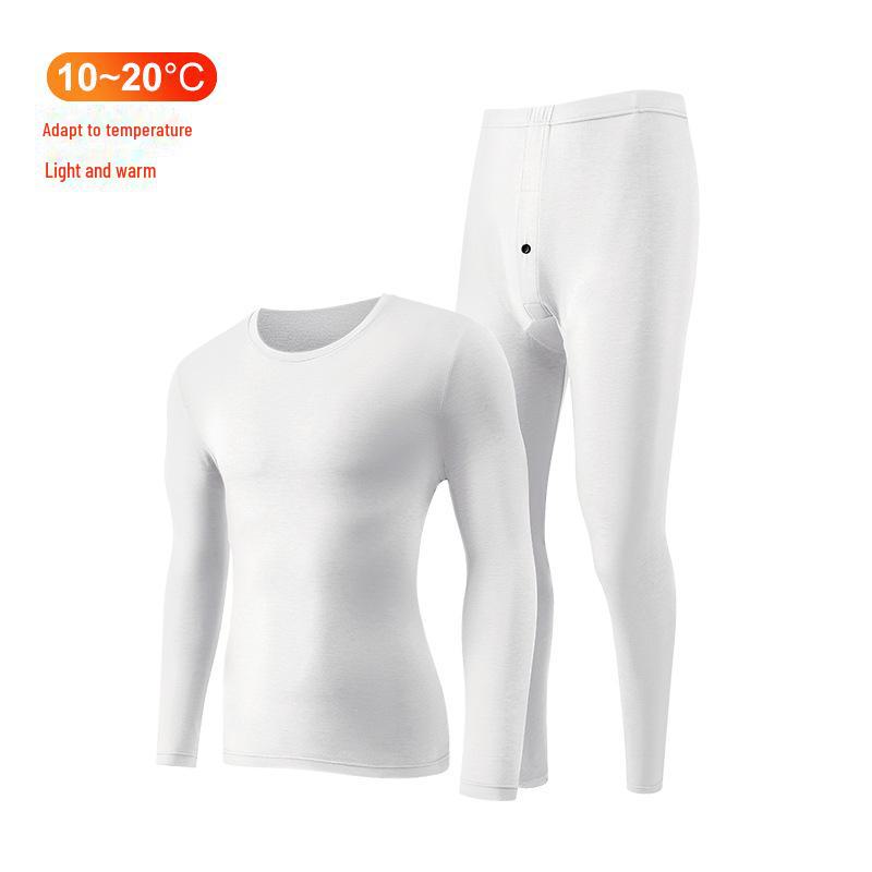 Leica Pure Cotton Antibacterial Thermal Underwear Set: Women's Round Neck, Lightweight Warm Autumn Clothes and Trousers