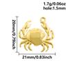 6pcs Real Gold Plated Marine Organism Shell Lobster Coral Stainless Steel Charms For Jewelry Making Supplies DIY Animal Pendant