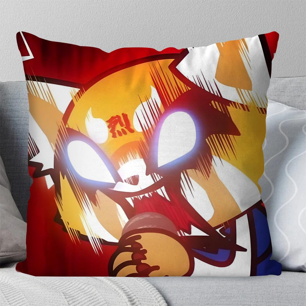 Cartoon Cute A-Aggretsuko Pillow Case Square Pillow Bedroom Sofa Leisure Comfort Cushion Car Living Room Home Decoration 40X40