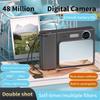 Portable Digital Camera 1080P 48MP Retro CCD Card Machine Memory Card Transmission Supported for Students Kids