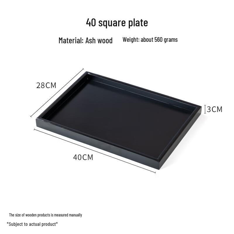 Rechteckiges Serviertablett aus Massivholz