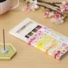 Kameyama Wayu Sortiertes Vier Jahreszeiten Räucherwerk 1 Set Räucherstäbchen mit Räucherstäbchenhalter (Kirschblüte/Weißpflaume/Duftblüte/Sonnenblume)