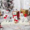 Polar Bear Resin Statue Christmas Decoration Cute Polar Bear Statue Decoration Home Decoration