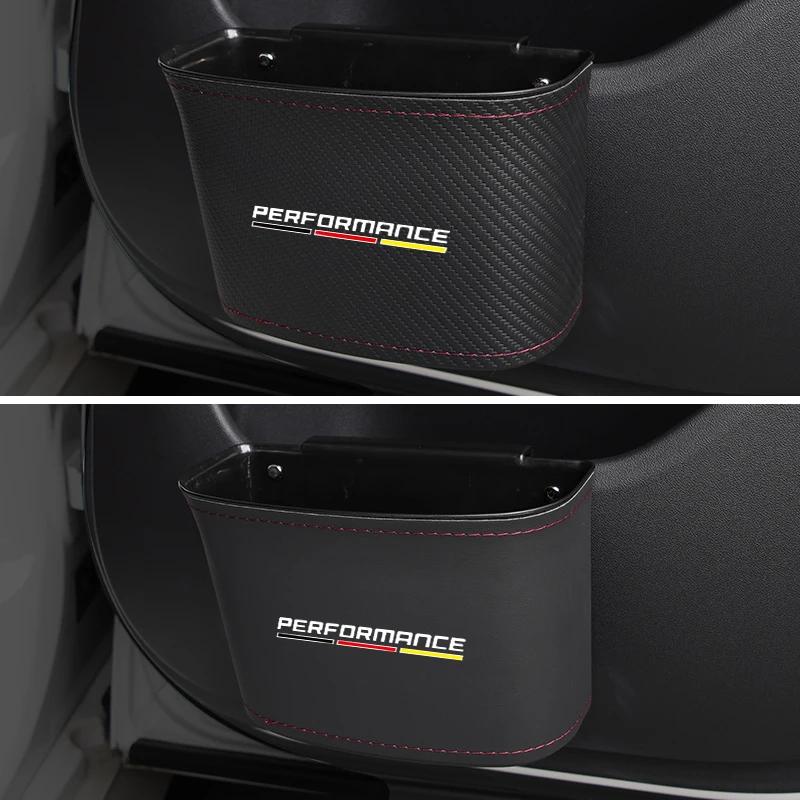 2025 Hot Car Door Trash Bin Leather Interior Door Panel Storage Box Auto Garbage Bag Seat Back Cup Holder For BMW E30 E34 E36 E3