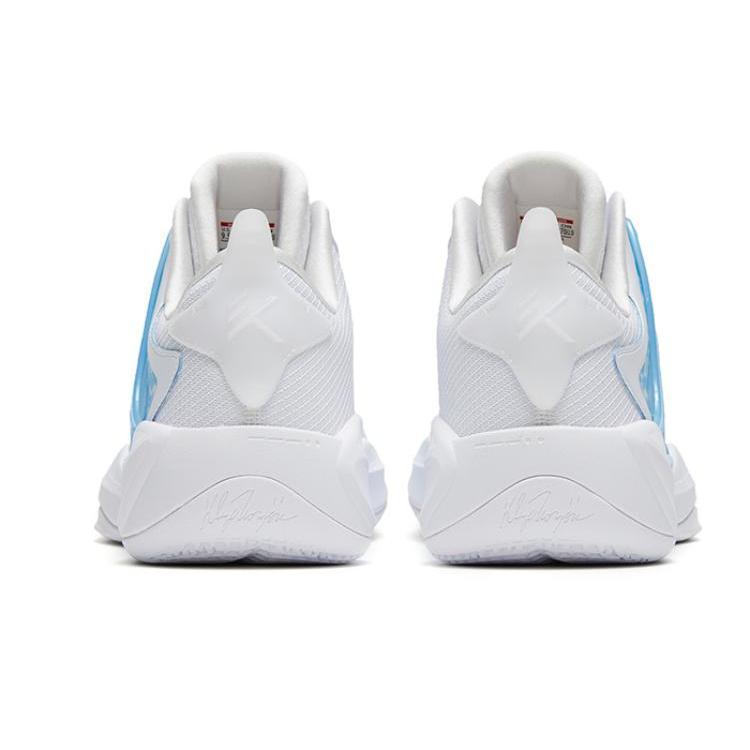 new Anta Hussars 8 Durable Breathable Low Top Basketball Shoes Men's White Blue