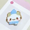 5Pcs Girl Hairpins Pixel Cat Funny Expression Design Non-Slip Clips Broken Hair Bangs Hair Pins Lightweight Hair Accessories