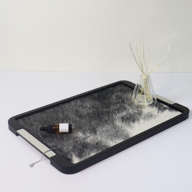Solid Wood Tray Luxury Rectangular Storage Tray Modern Minimalist Decorative Table Center Trays Living Room Aesthetic Accessory