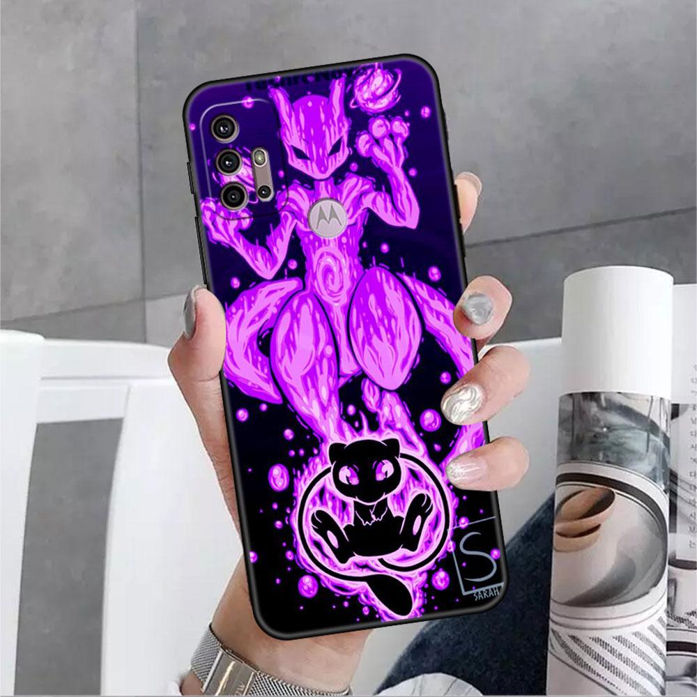Pokemon Pikachu Cool Case For Motorola G30 G60 Edge 20 G9 G22 G8 Power G31 G500 G50 30 Pro Black Soft Phone Capas