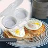 1Pcs Portable Steamed Egg Box Food Grades Plastic Microwave Egg Cooker Heat Resistant Kitchen Cooking Mold Egg Steamer