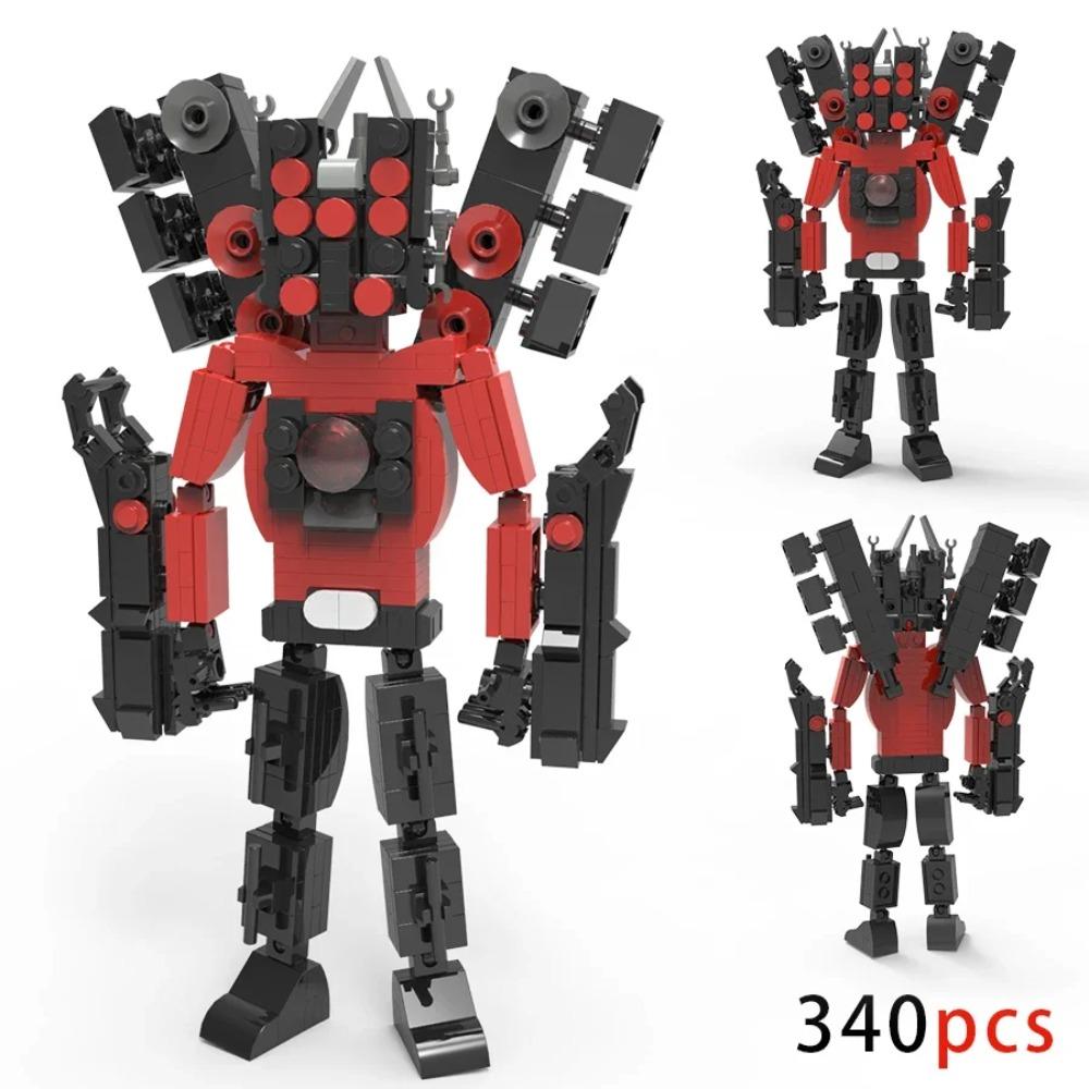 Moc Skibidi Toilet Builing Blocks Toy Titan Clock Man 2.0 Drill Man Titan TVMan Camerman Speakerman for Kids Boys Birthday Gifts