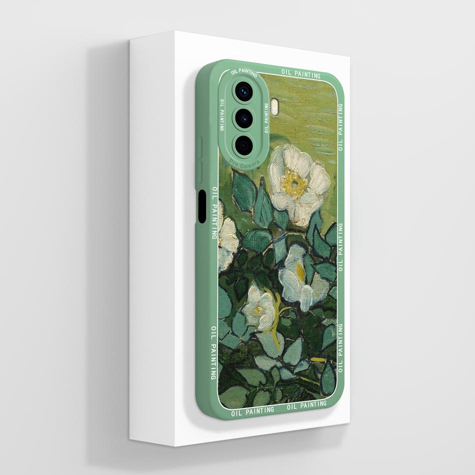 Case For Huawei Nova Y70 Plus Art Bear Full Coverage Anti Drop Funda For Huawei Nova Y 70 Y70+ Liquid Silicone Phone Back Cover