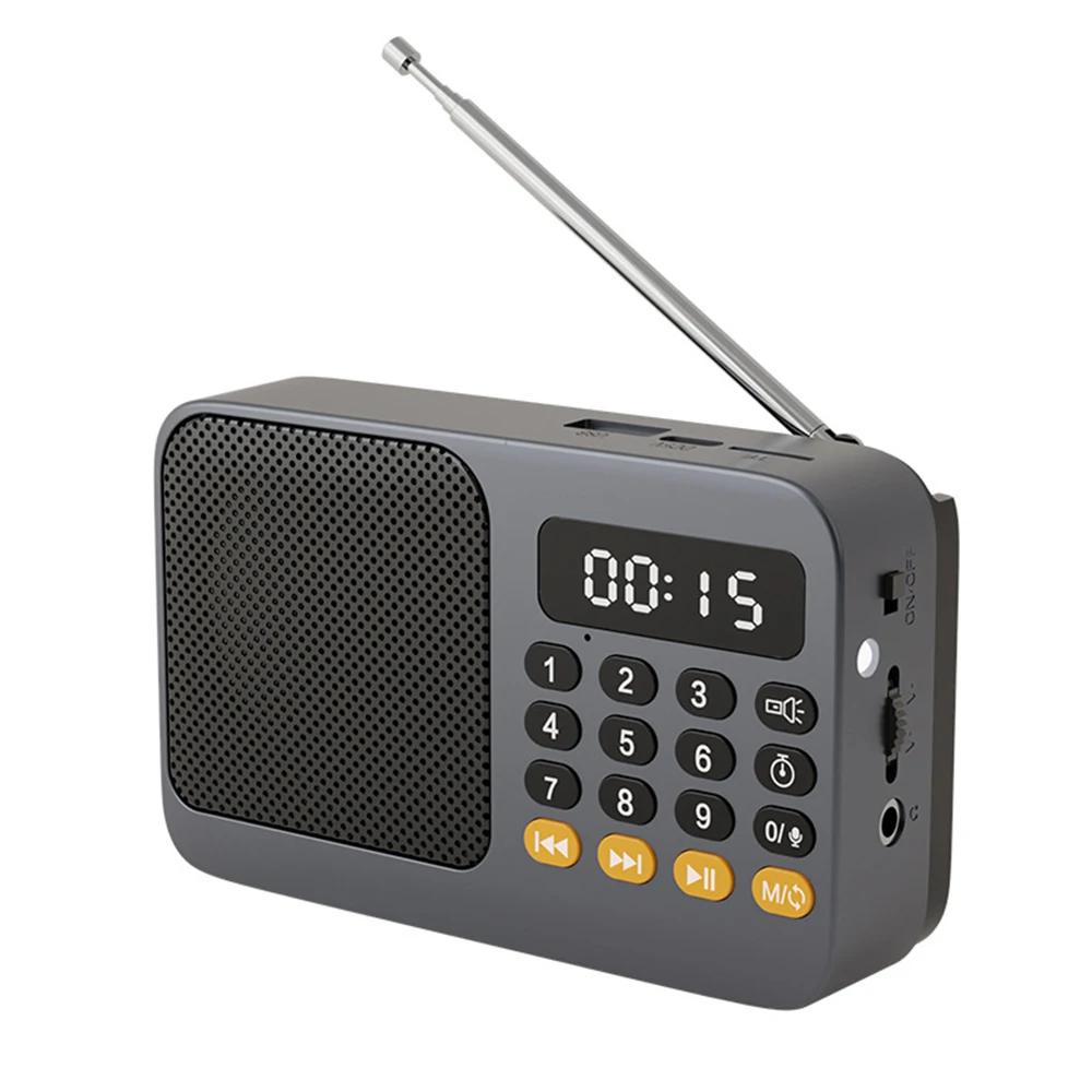 Tragbares FM-Radio Kleiner Notfall Wiederaufladbare Bluetooth 5.0 Soundbox Mini Vintage Lautsprecher MP3-Player