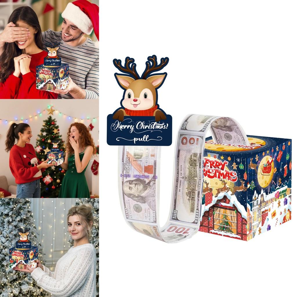 Christmas Santa Claus Gift Box With Deep Blue Color For Holiday Party Decor