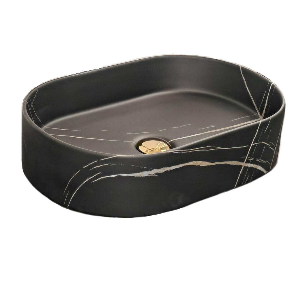 Łazienkowy blat Ceramiczna umywalka Prostokątna umywalka Porcelanowa owalna umywalka